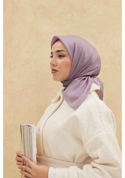 Silk Home Düz Shiny Eşarp - Erguvan - Erguvan