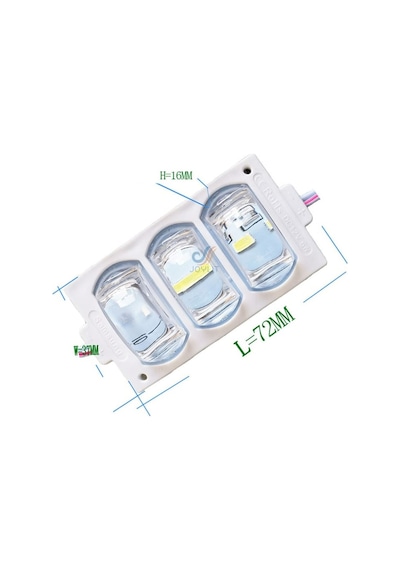 Yeni Nesil Modül Geniş(Yan)Açılı Güçlü Led Işık 3’Lü 12V (5 Adet)