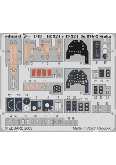Eduard 49324 1/48 Ölçek, Ju 87g-2 Stuka For Hasegawa Make