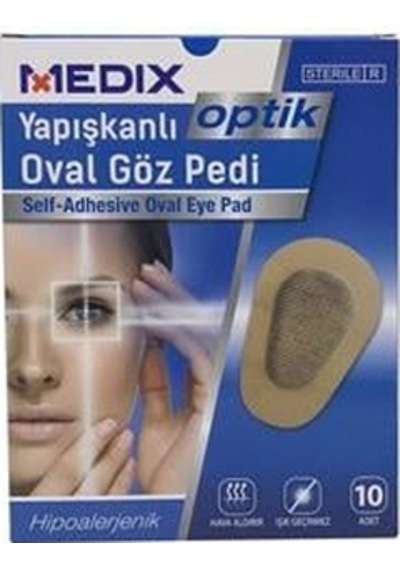 Medix Yapışkanlı Oval Göz Pedi 10'lu