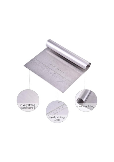 Çelik Hamur Kesici,metal Hamur Sıyrıcı,pasta Sıyırma Aparatı,hamur Dilimleyici,pasta Ve Pastacılık İçin Çelik Şekillendirici Ve Hamur Porsiyonlayıcı Çok Renkli