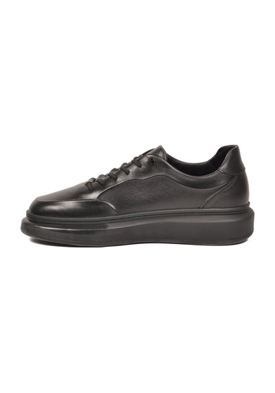 Voyager Siyah Hakiki Deri Erkek Sneaker Memory Taban Premium Casual Ayakkabı M704-1 M