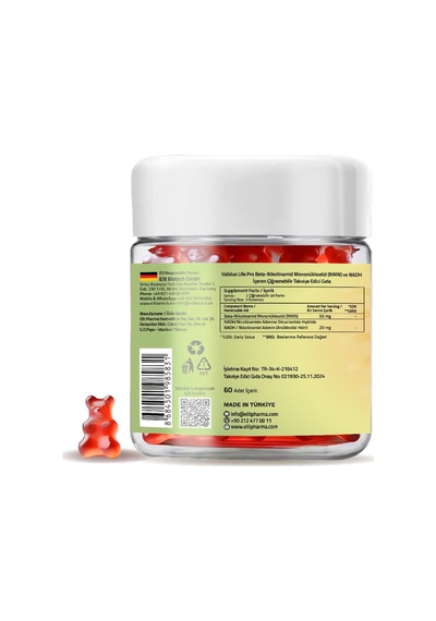Validus Nmn 50 Mg Nadh 20 Mg 60 Gummies