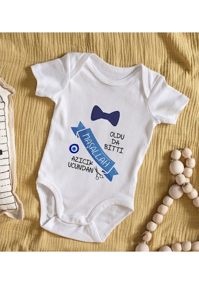 Bitmeyenkartus Bk Kids Sünnet Tasarımlı Bebek Body Zıbın - Model 3 Çok Renkli