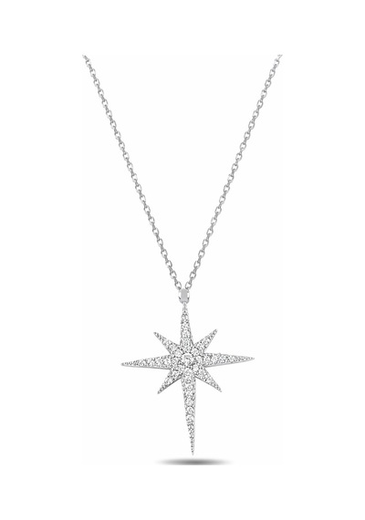 Çekirdekjewelry 925 Ayar Gümüş Sarı Altın Kaplama Yıldız Kolye Zirkon Taşlı Parlak Kuzey Yıldızı Kolye Gri Çekirdekjewelry 925 Ayar Gümüş Sarı Altın Kaplama Yıldız Kolye Zirkon Taşlı Parlak Kuzey Yıldızı Kolye Gri