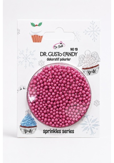 Dr. Gusto 2 Mm Pembe Boncuk Pasta Süsleme Şekeri