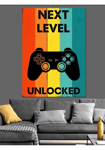 Ahşap Tablo Oyun Konsolu Gamer Posteri