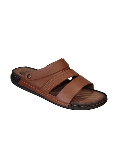 Gezer Erkek Siyah Sandalet Terlik Ortopedik Comfort Tabanlı
