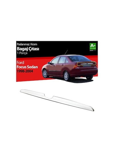 Ford Focus 1 1998-2005 Sedan Bagaj Çıtası Kromu P.çelik