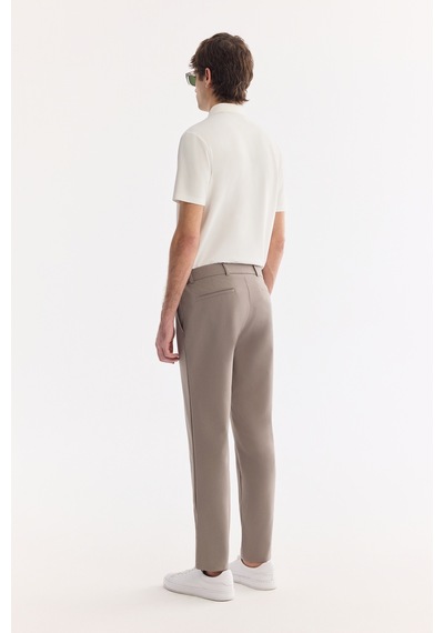 Avva Erkek Vizon Yanı Lastikli Kırışmaz Teknik Kumaş Slim Fit Chino Pantolon A61y3077