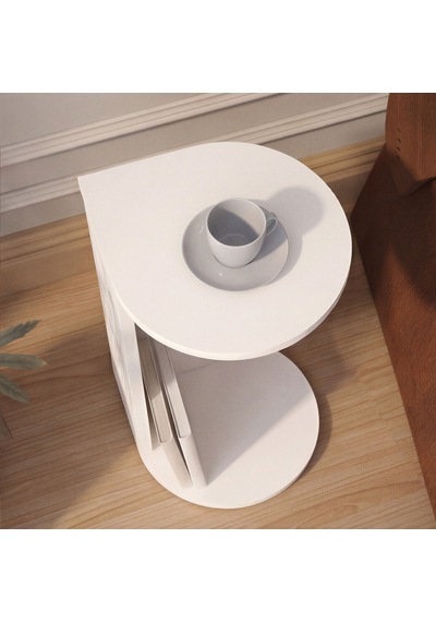 İnarch Dizayn Drop Modern Tasarım Yan Sehpa Kompakt Ve Ergonomik Yan Masa Beyaz