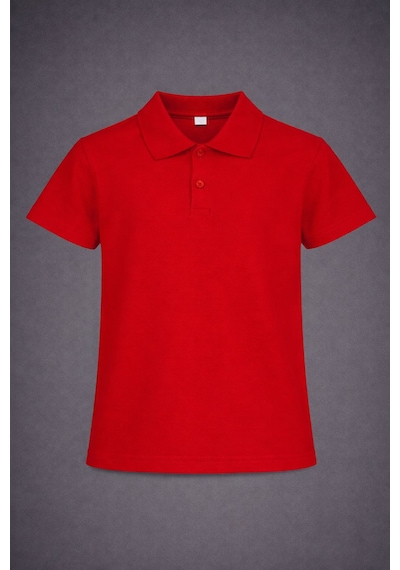 Polo Yaka Kısa Kol Tshirt Kırmızı