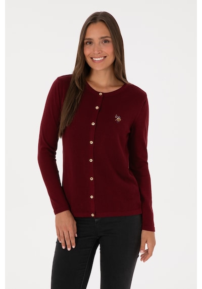 U.s. Polo Assn. Kadın Bordo Hırka Triko 50307737-vr014 Bordo