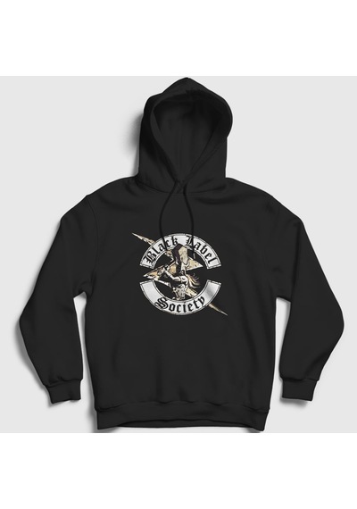 Presmono Unisex Hammer Black Label Society Kapüşonlu Sweatshirt Siyah