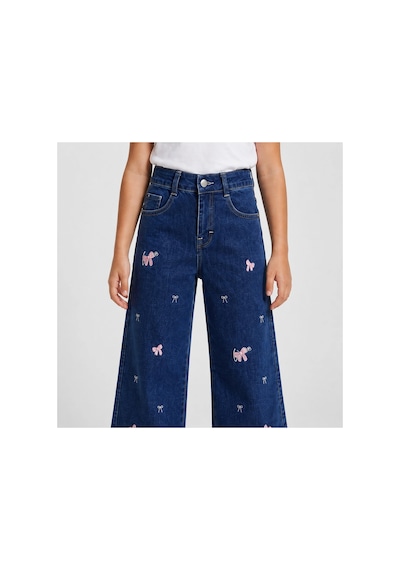 Rony Pony Kids Kız Çocuk Fiyonk Nakışlı Palazzo Kot Pantolon Yüksek Bel Geniş Paça Jean Lacivert Rony Pony Kids Kız Çocuk Fiyonk Nakışlı Palazzo Kot Pantolon Yüksek Bel Geniş Paça Jean Lacivert