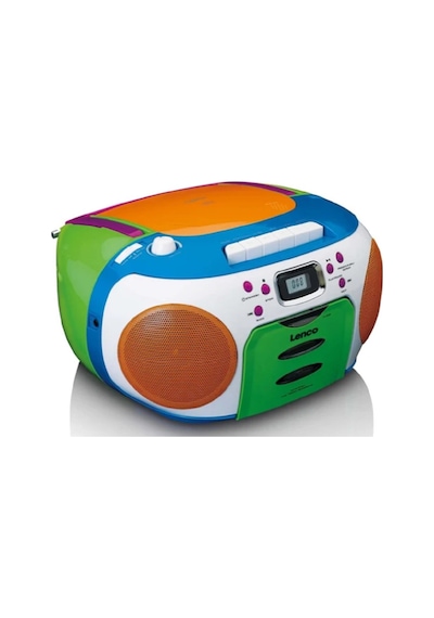 Lenco Scd-971 - Taşınabilir Fm Radyo Cd/kaset Çalar - Çok Renkli