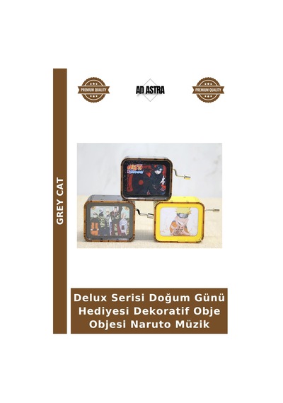 Delux Serisi Doğum Günü Hediyesi Dekoratif Obje Objesi Naruto Müzik