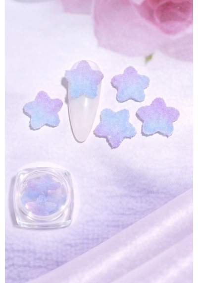 Candy Glow 3d Sugar Star Nail Charm Aurora Blue No:16