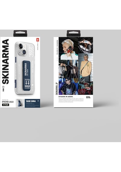 Apple Uyumlu iPhone 14 Kılıf Skinarma Standlı Şeffaf Tasarımlı Taihi Sora Kapak