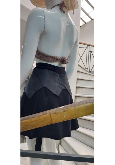 Eren Style Boho Antik Tokalı Zımbalı Hakiki Deri Kemer 84 Cm-98 Cm Siyah