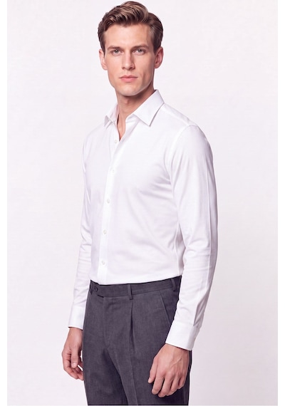 Slim Fit Pamuklu Beyaz Gömlek G 1607