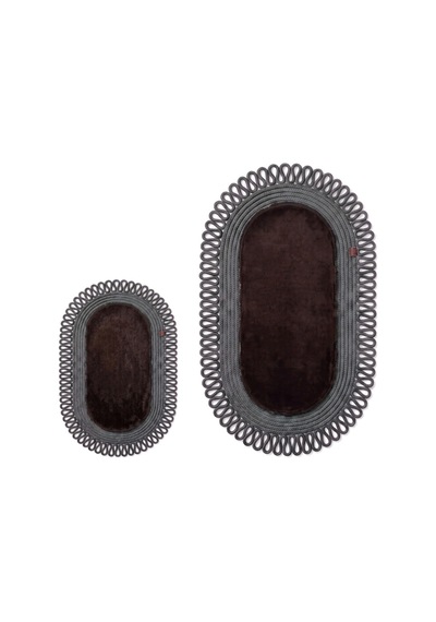 Banyo Paspası Takımı 60x100+40x60 Cm Dış Trikot Acı Kahve & Antrasit Gri