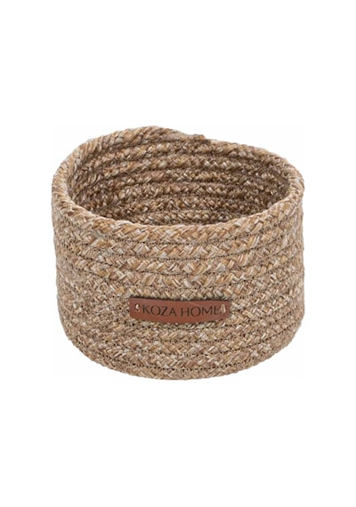 Cesta El Yapımı Pamuklu Natural Hasır Dekoratif Sepet 15cm 9048 Natural