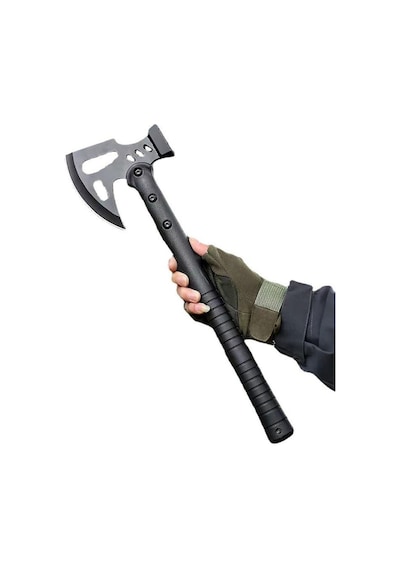 Valkyrie Çekiçli Outdoor Kamp Baltası Kılıflı Balta Siyah