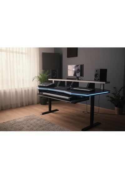Monodesk Premium Edition Stüdyo Masası Mat Siyah 200 Cm.