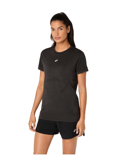 Asics Road Seamless Ss Top Kadın Siyah Kısa Kollu Tshirt 2012d292-001 Siyah