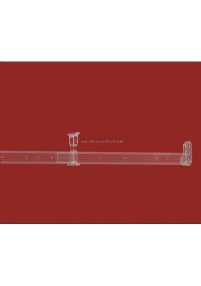 Şeffaf Oval Dolap Gardırop Askı Borusu Seti 30 Cm
