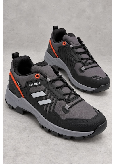 Muggo Torvex Kalın Taban Bağcıklı Kışlık Unisex Outdoor Trekking Bot Füme