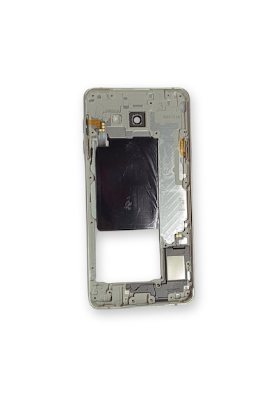 Samsung A710 Kasa Samsung Samsung Uyumlu Galaxy A7 2016 Gri Renk Orta Kasa Çıtalı On Off Ses Tuş Bordu Buzzer Hoparlör Kamera Lens Açık Gri