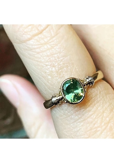 Algier Green Topaz Yüzük Ak-1314