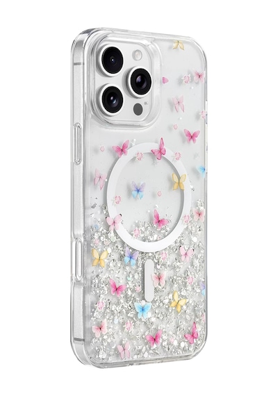 Onegif Apple Uyumlu iPhone 16 Pro Max Misk Simli Magsafe Kapak - Desen 4 Standart