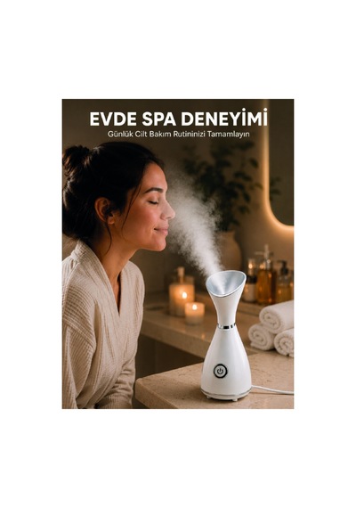 Nano İyonik Buhar Cihazı Tek Tuşla Kullanım Yüz Bakım Makinesi Çok Renkli