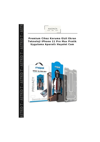 Premium Cihaz Koruma Gizli Ekran TeknolojiApple iPhone Uyumlu 11 Pro Max Pratik Uygulama Aparatlı Hayalet Cam