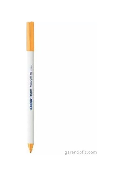 Edding 4600 Fosforlu Turuncu Kumaş Boyama Kalemi T-shirt/tekstil Pen
