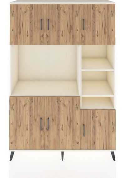 Hyperion Dolap 10 Raflı 6 Kapaklı 132x44x195 Aytaşı-çam/aytaşı Aytaşı