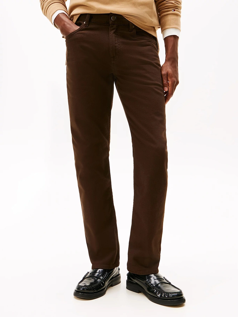 Tommy Hilfiger Straıght Denton Str Gmd Erkek Kahverengi Denim Pantolon - Mw0mw40368