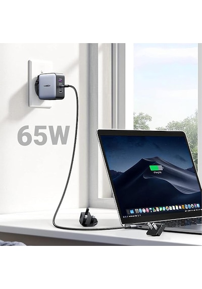 Ugreen 65w Gan 3 Portlu Seyehat Hızlı Şarj Cihazı , 90409