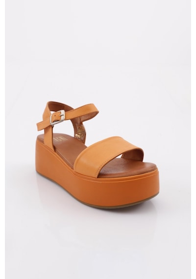 Dgn 6002 Kadin Kalin Taban Sandalet Orange
