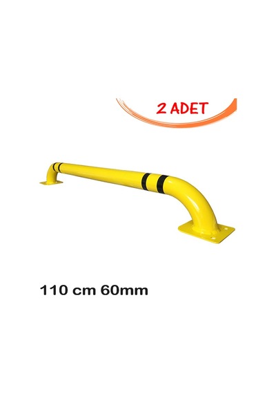 Araba Park Etme Demiri Bariyeri Otopark Ayırıcı Stoperi Yaslama Demiri 110cm Ø60mm 2mm 2 Adet