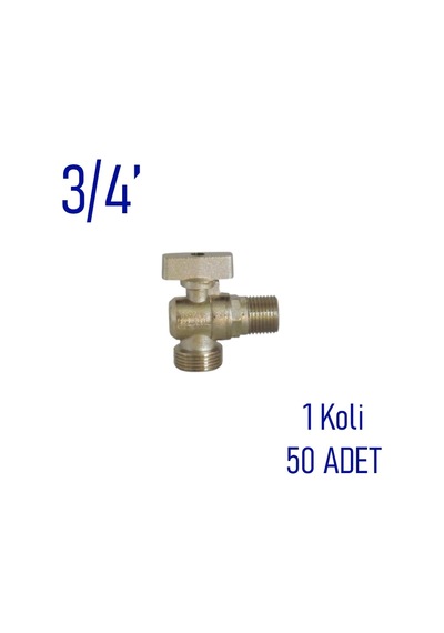 3/4' Mini Çamaşır Makina Musluğu, 50 Adet Çok Renkli
