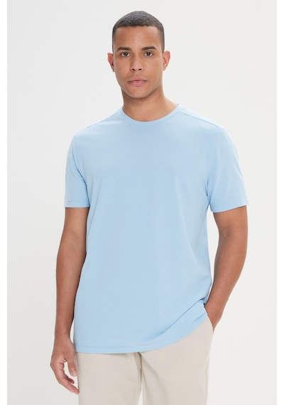 AC&Co / Altınyıldız Classics Erkek Acık Mavı Slim Fit Dar Kesim Pamuklu Bisiklet Yaka Tişört Acık Mavi AC&Co / Altınyıldız Classics Erkek Acık Mavı Slim Fit Dar Kesim Pamuklu Bisiklet Yaka Tişört Acık Mavi