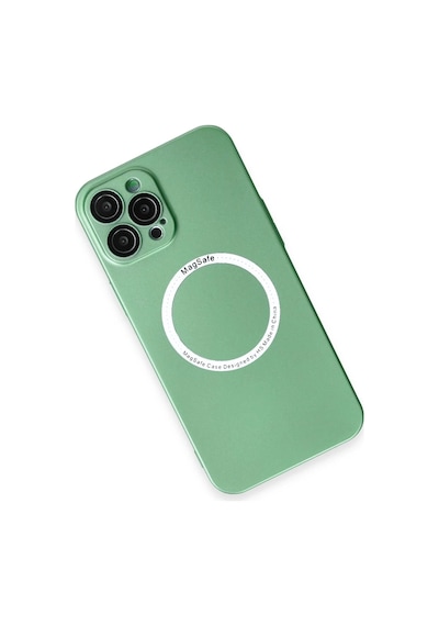 İphone 12 Pro Kılıf Jack Magneticsafe Lens Silikon - Yeşil