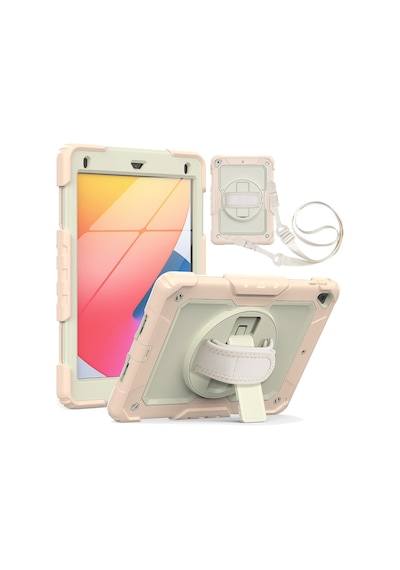 İpad 5 Air 9.7 Kılıf Strap New Tablet Kapak - Pembe Diğer