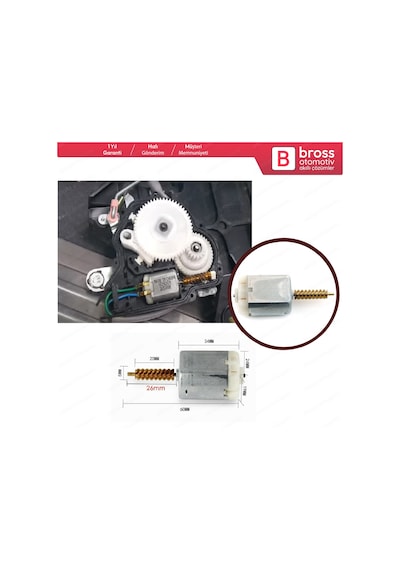 Kia Hyundai için Kapı Kilit 12v Motor Dişli Seti 814474d500. N11.8626