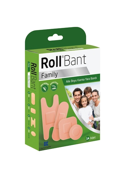 Roll Bant Family Aile Boyu Karma Yara Bandı 2 x 14'lü