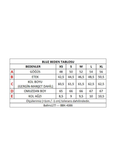 Balins Kol Büzgülü Kadife Bluz Kırmızı